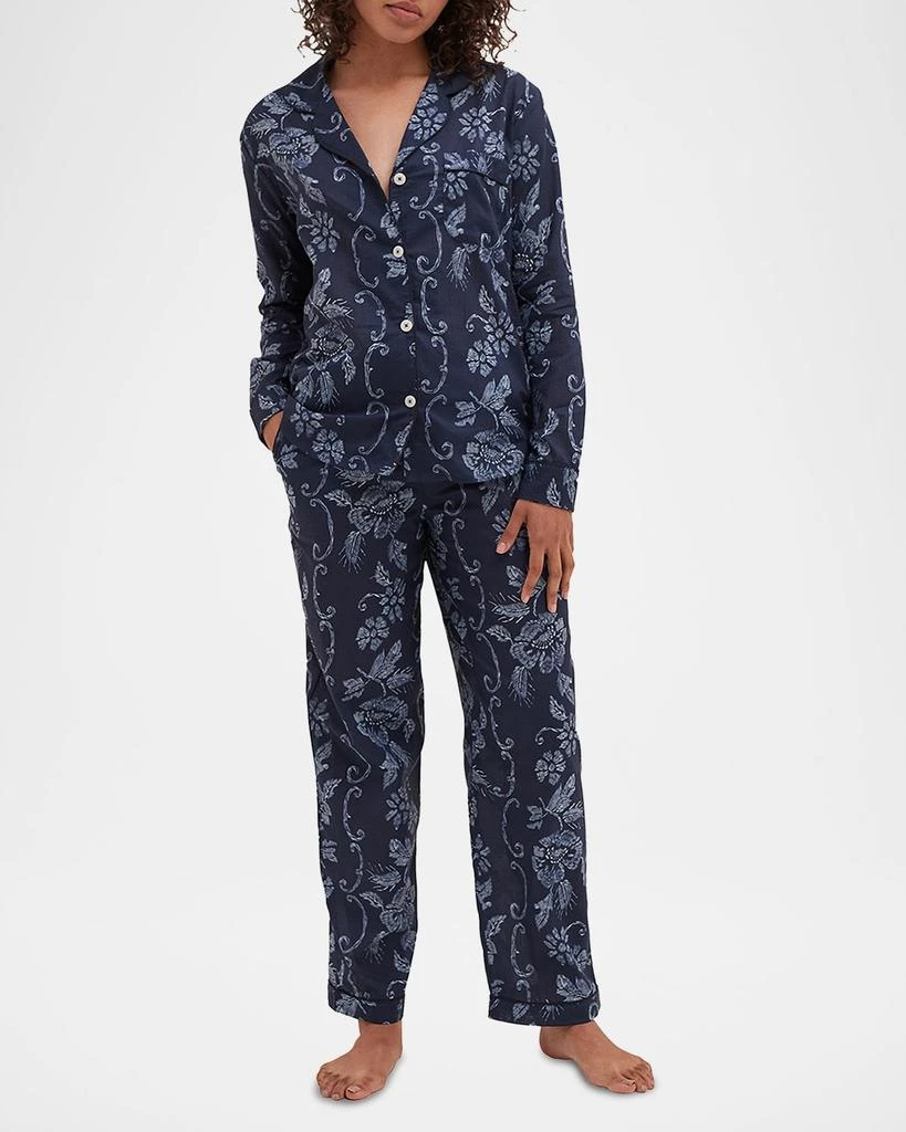 Desmond & Dempsey Floral-Print Organic Cotton Pajama Set 2
