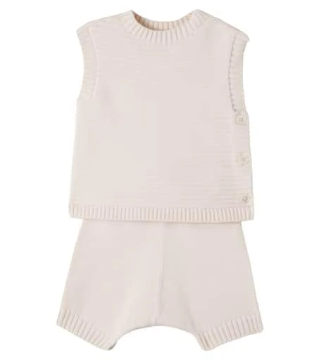 Bonpoint Baby Tendresse cotton top and shorts set