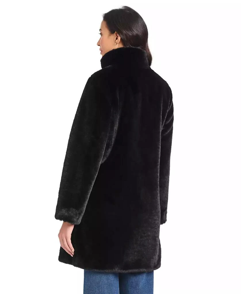 JONES NEW YORK Women
s Collared Faux-Fur Coat 2