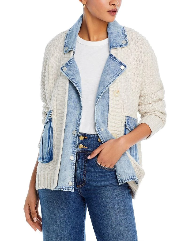 Blank NYC Last Call Mixed Media Cardigan 1