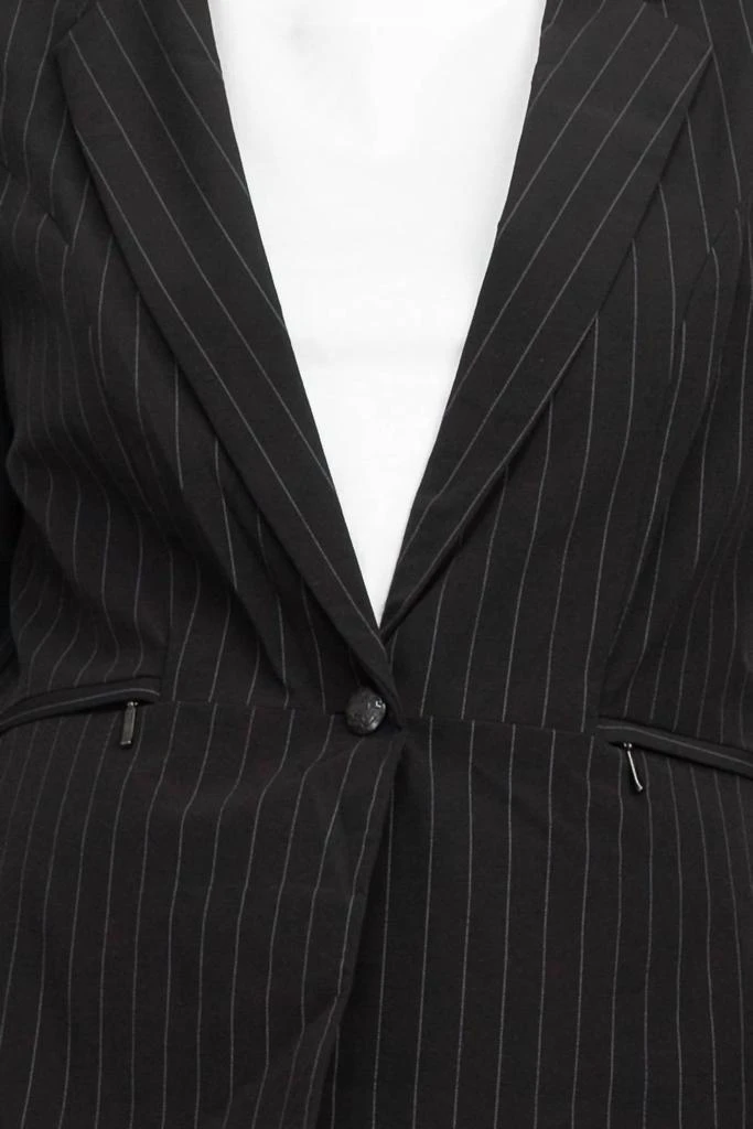 PEACE of CLOTH Woven Long Sleeve Notched Lapel Blazer In Black 5