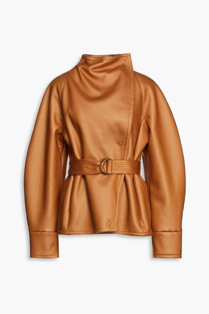 LVIR Belted faux leather jacket 1