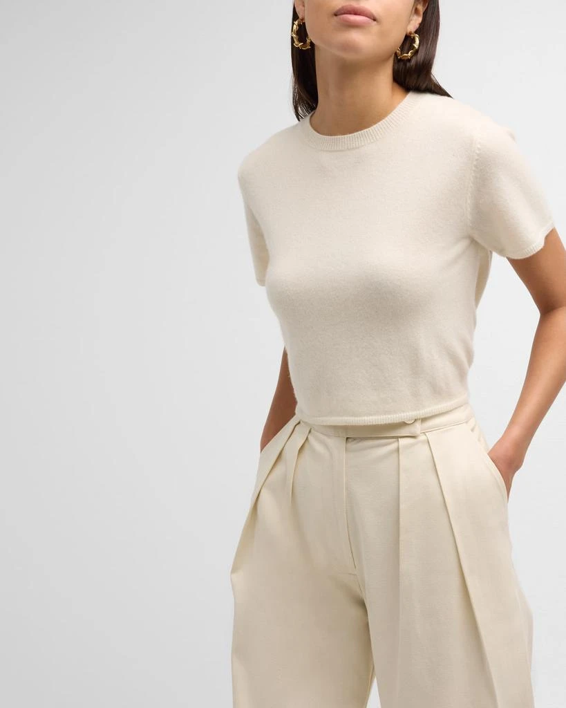Sablyn Charleston Short-Sleeve Cashmere Sweater 6