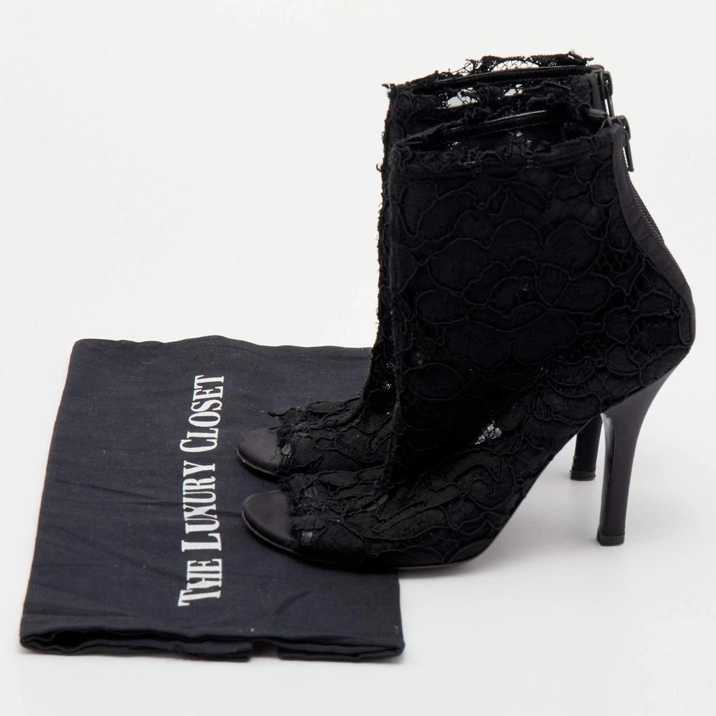 Dolce & Gabbana Dolce & Gabbana Black Lace Peep Toe Booties Size 36 9