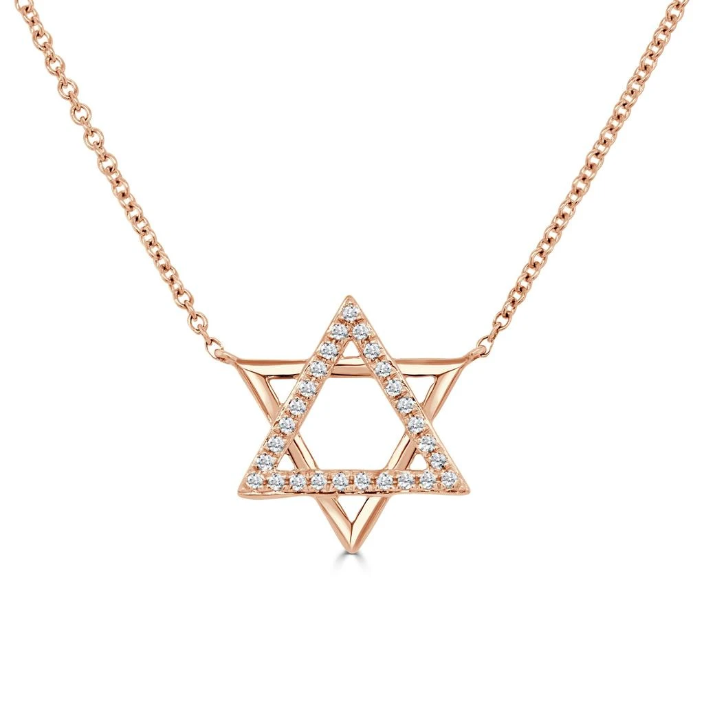 Sabrina Designs 14K Gold & Diamond Star of David Necklace 3