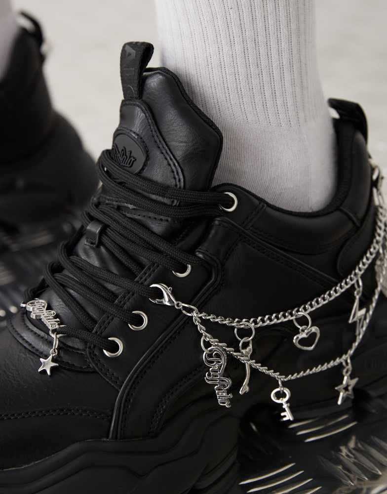 Buffalo Buffalo Binary charm chunky shoe in black
