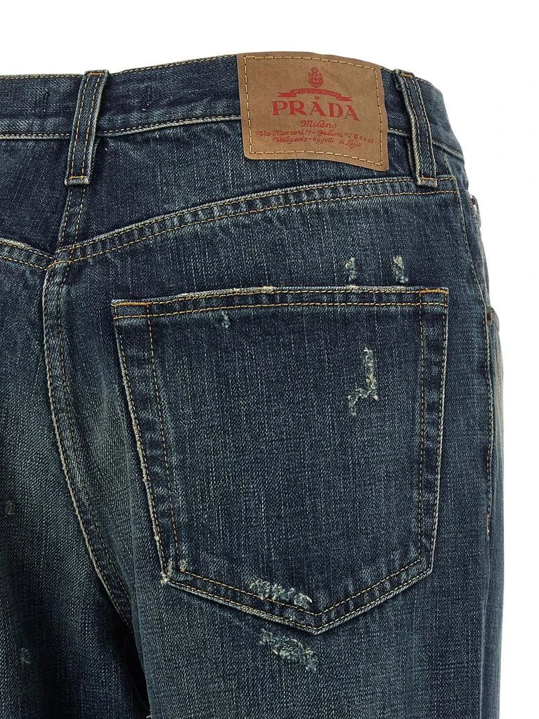 Prada Prada Distressed Straight-Leg Jeans 4