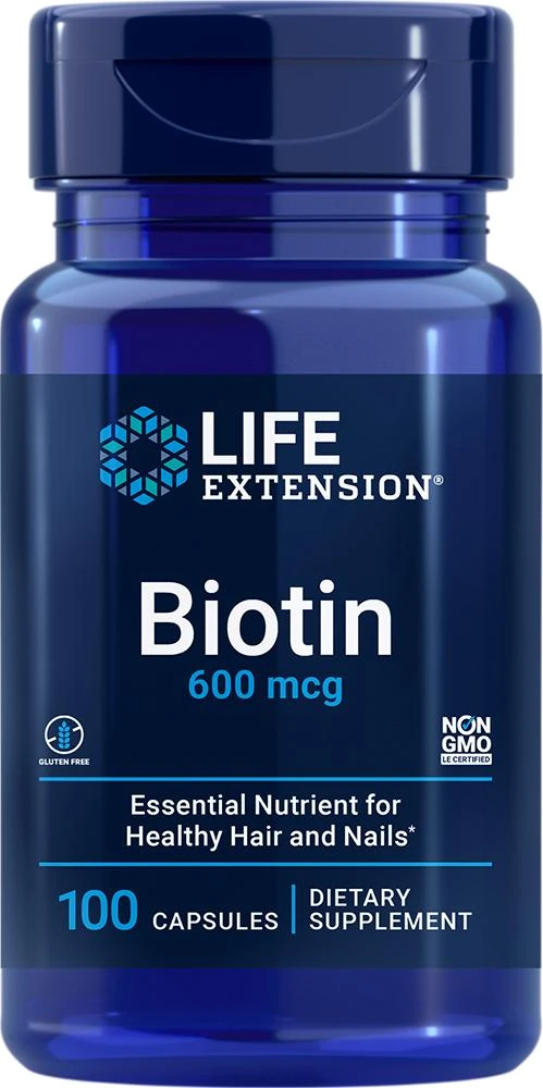 Life Extension Life Extension Biotin, 100 - 600 mcg (600 mcg, 100 capsules) 1