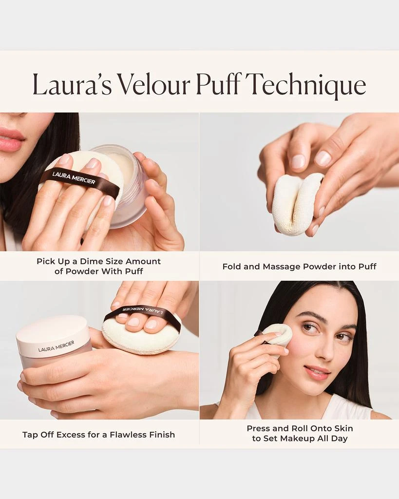 Laura Mercier Jumbo Translucent Loose Setting Powder Ultra-Blur & Velour Puff 6