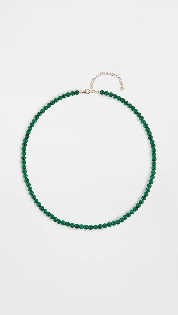 MATEO Malachite Beaded Necklace - 4mm Beads 1