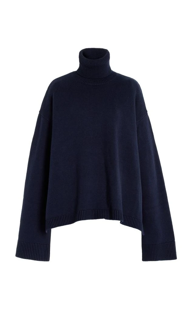 Shop The Frankie Shop Rhea Oversized Wool-Cotton Turtleneck