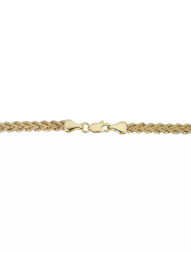 Oradina 14K Yellow Gold Roman Double Rope Necklace 2