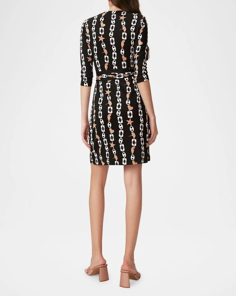 Diane von Furstenberg Julian Chain-Print Mini Wrap Dress 3
