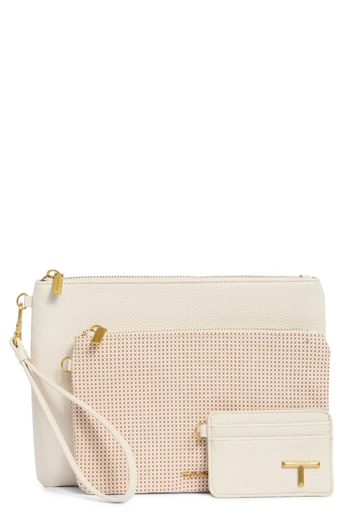 Tahari Marty Set of 3 Wristlet Pouches & Cardholder Wallet