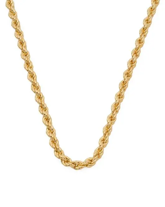 MILOR GOLD Made In Italy 14kt Gold Rope Chain Necklace