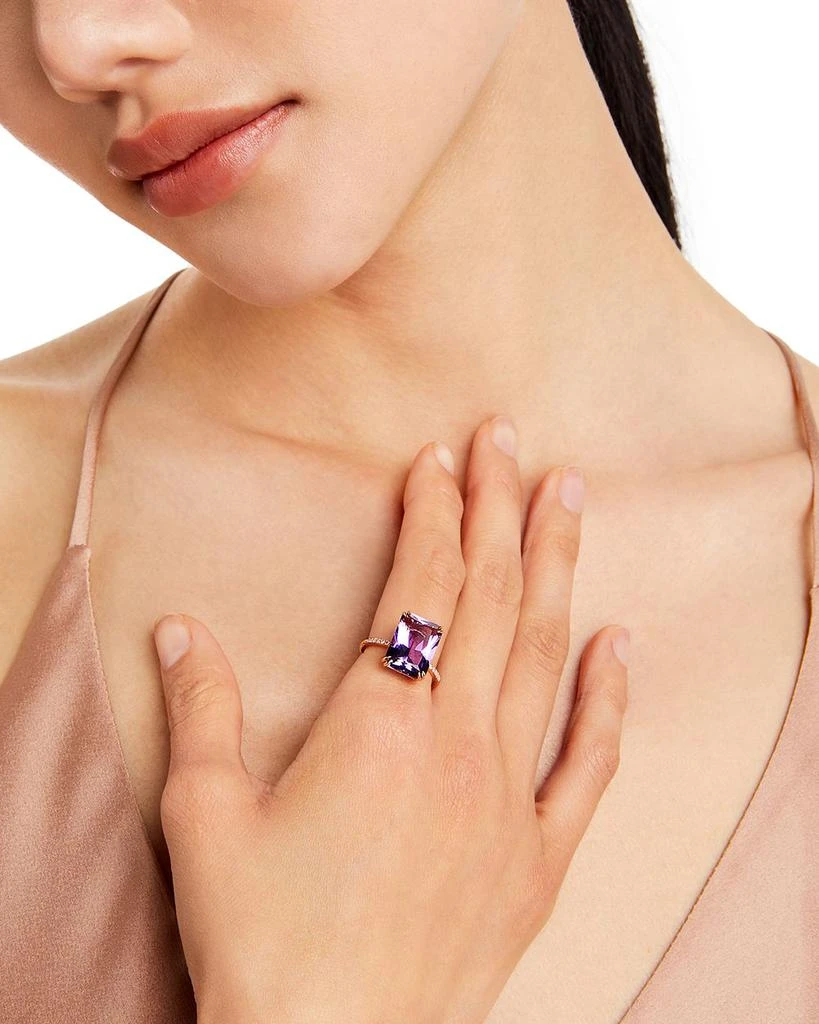 Bloomingdale
s Amethyst and Diamond Statement Ring in 14K Rose Gold 2