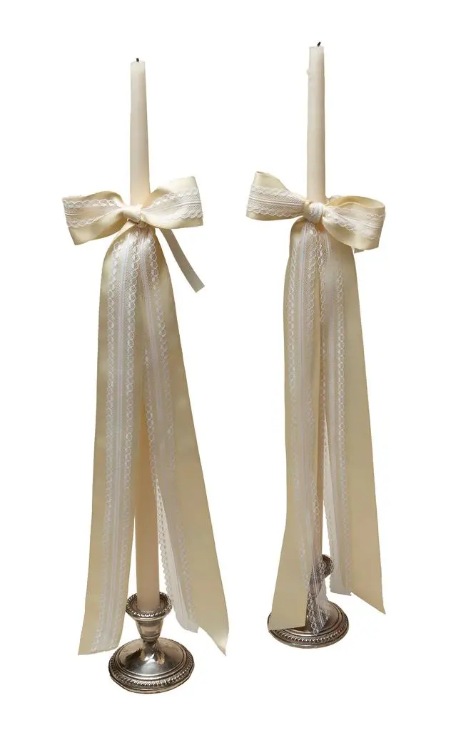 Gohar World Gohar World - Taper Candle With Lace Bow - Multi - Moda Operandi