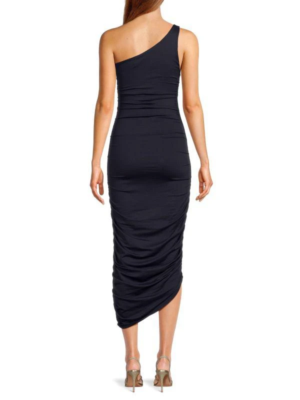 Susana Monaco One Shoulder Ruched Midi Dress 2