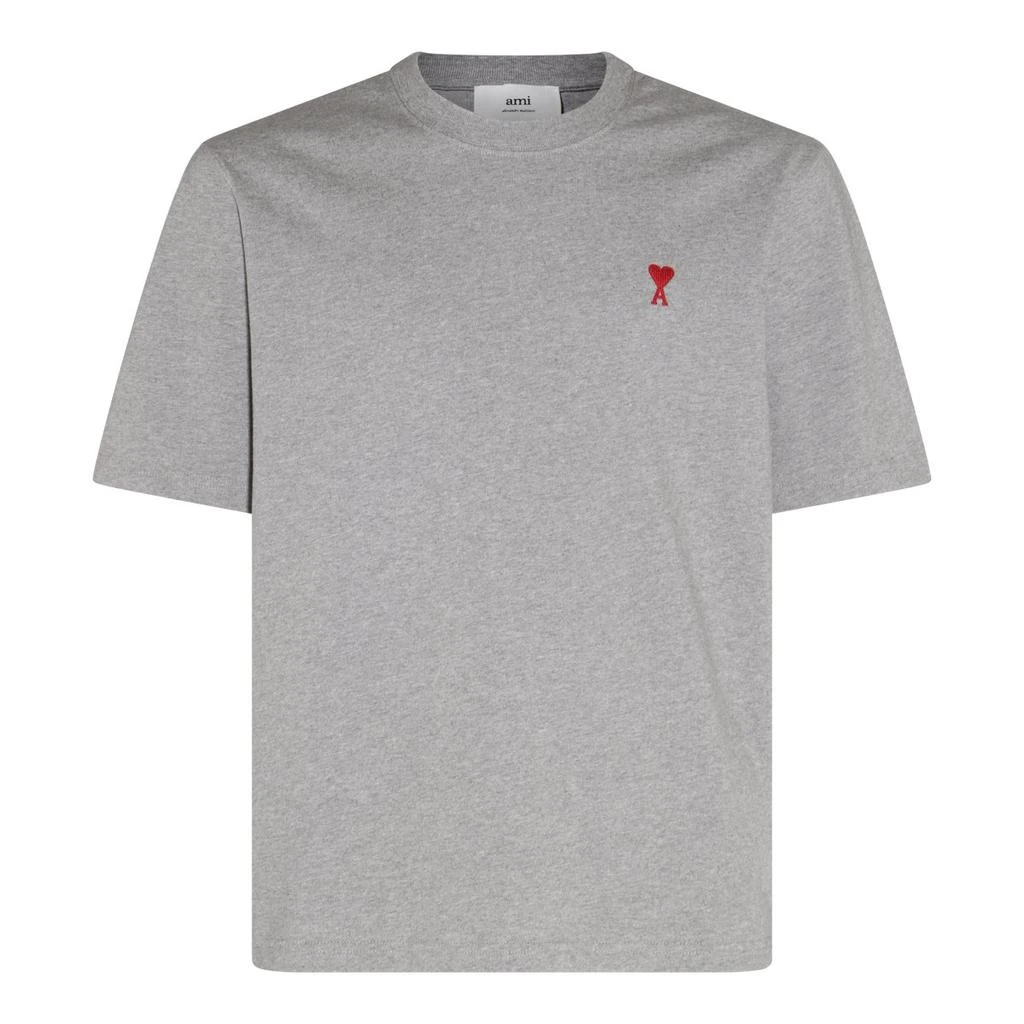 AMI AMI Paris Ami de Coeur Logo Embroidered Crewneck T-Shirt 1