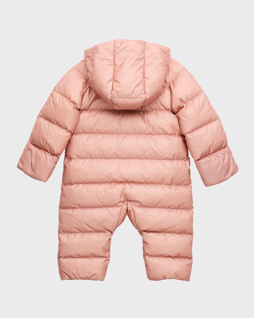 Burberry Girl's Rollo Logo Plaque Puffer Snowsuit, Size 3M-18M
