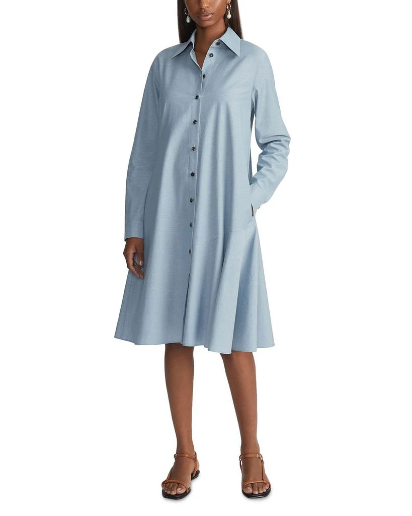 Lafayette 148 New York Flounce Hem Shirt Dress 1