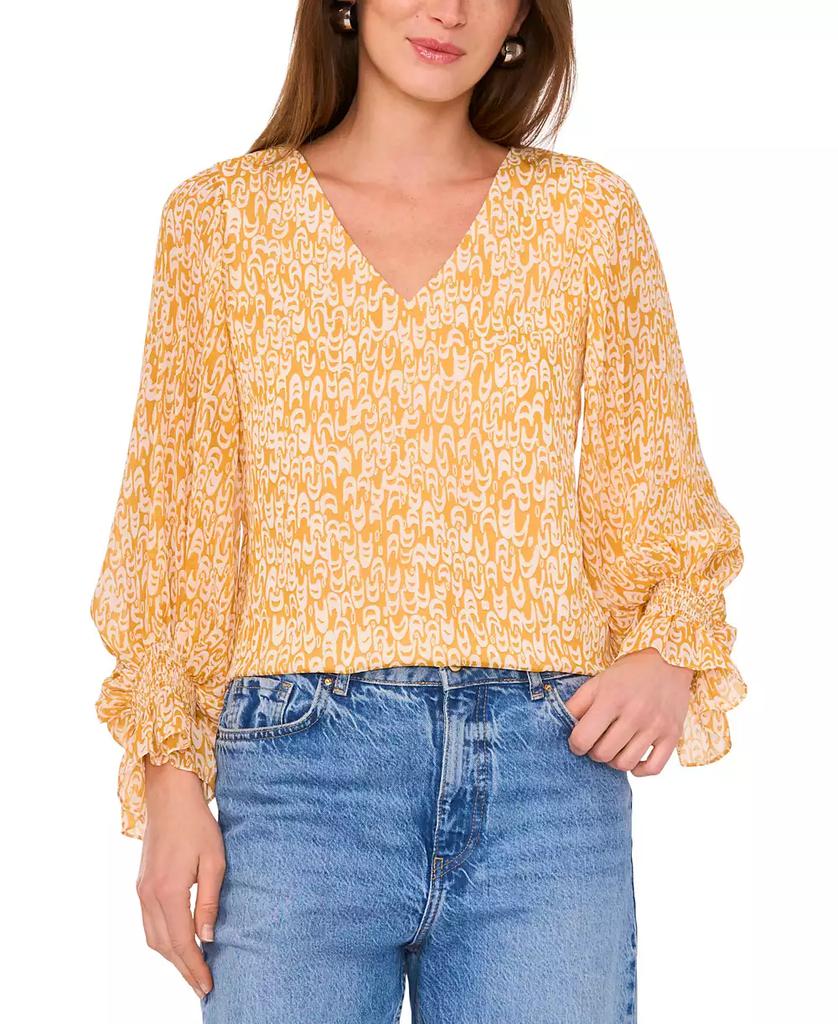 Vince Camuto Women's V-Neck Balloon-Sleeve Blouse