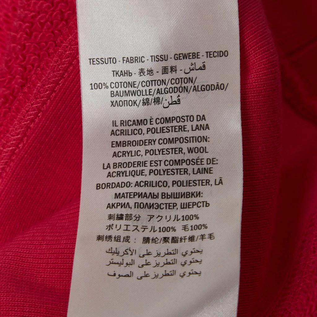 Gucci Gucci Pink Cotton Knit Embroidered Teddy Sweatshirt M 5