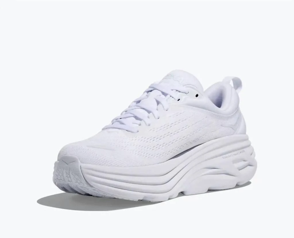 Hoka One One Women’S Bondi 8 Shoe In White 5
