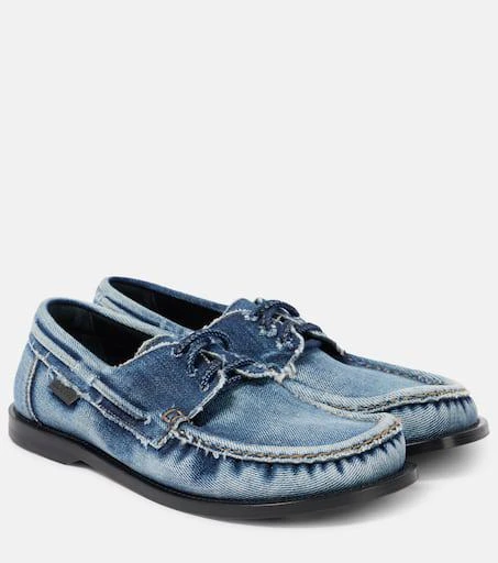 Loewe Campo denim boat shoes 1