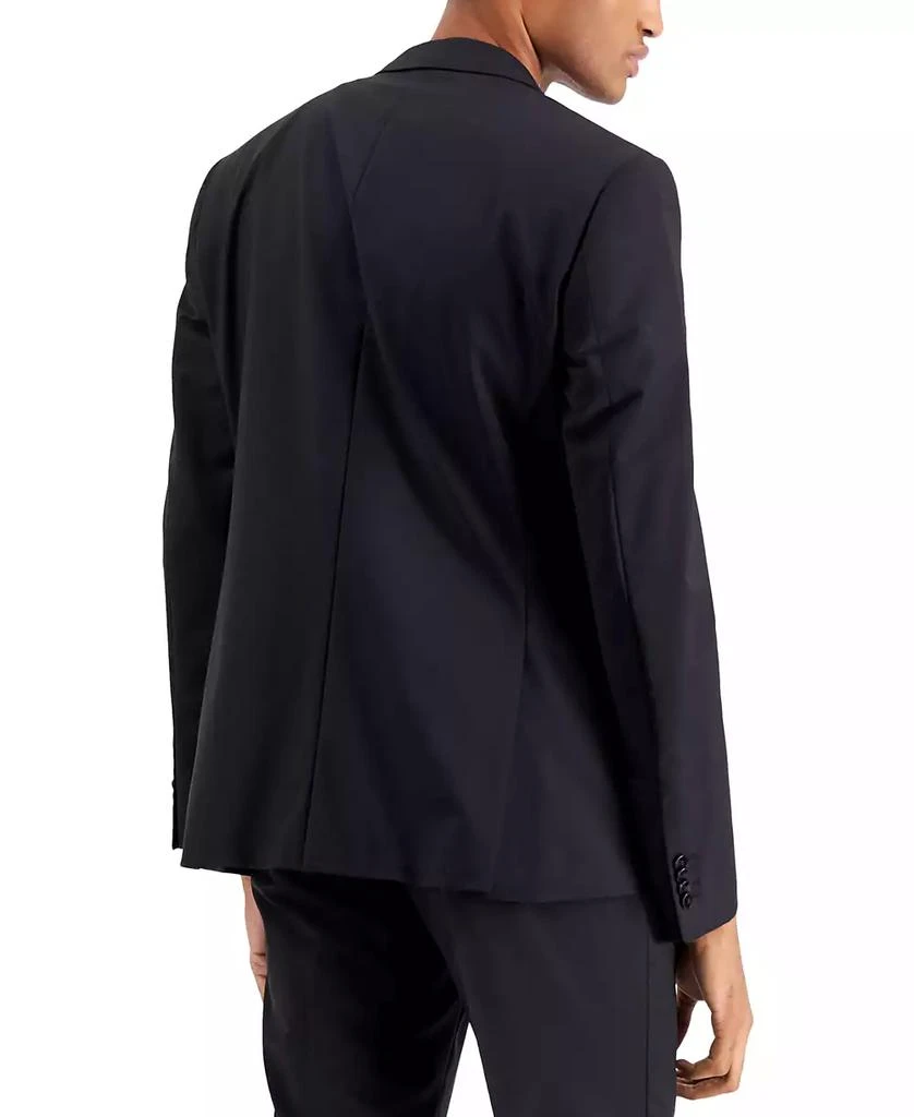 HUGO BOSS Mens Blue Single Breasted, Extra Slim Fit Wool Blend Suit Separate Blazer Jacket main image 1