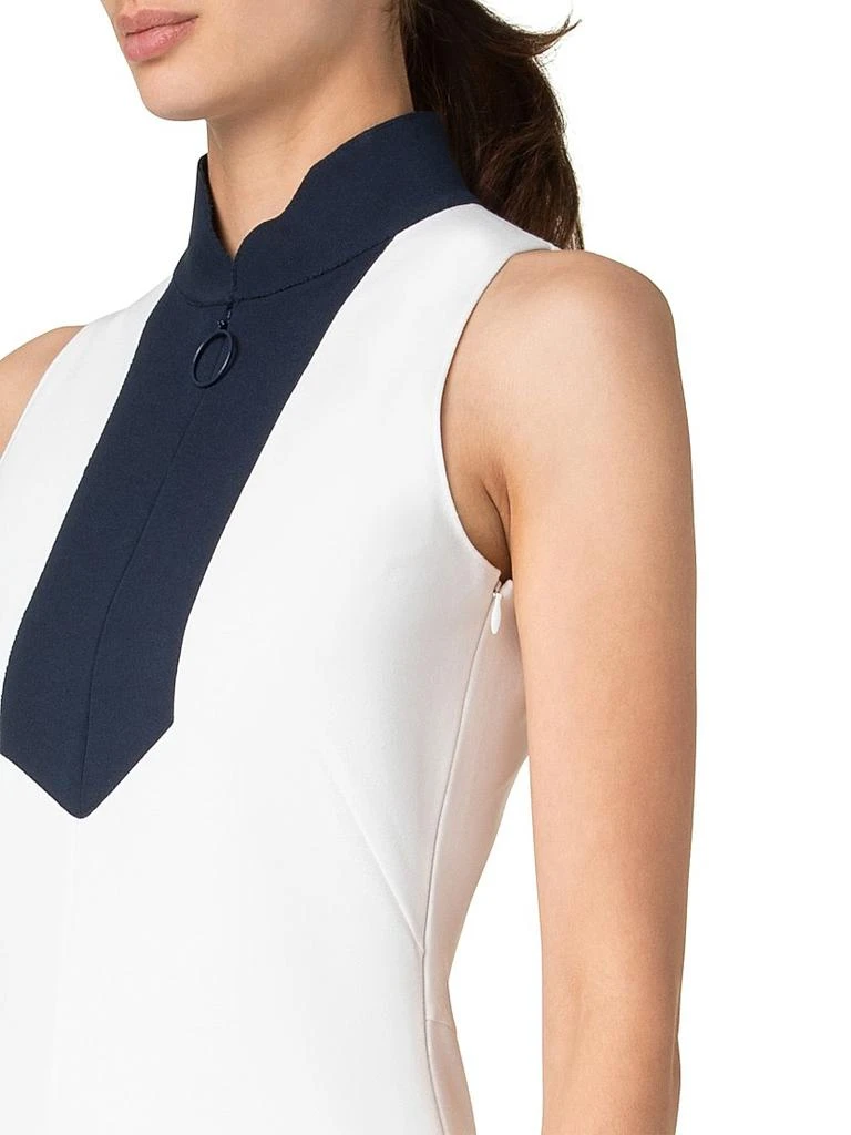 Akris Jersey Mockneck Sleeveless Midi-Dress 6