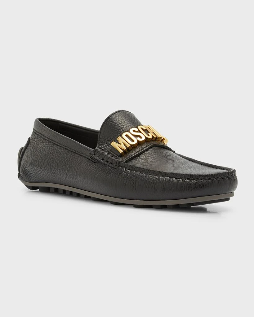Moschino Men's Logo Leather Drivers 2