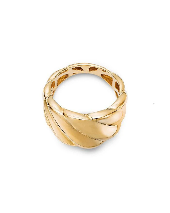 Alberto Amati 14K Yellow Gold Twist Style Wide Statement Ring 3