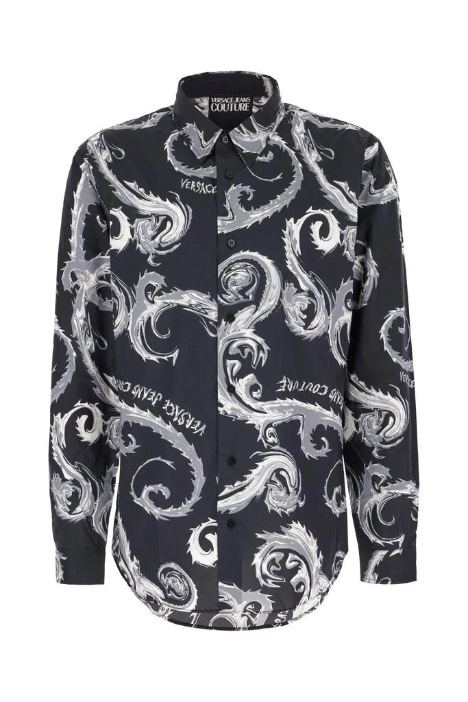 Versace Chrome Couture-printed Poplin Shirt 1