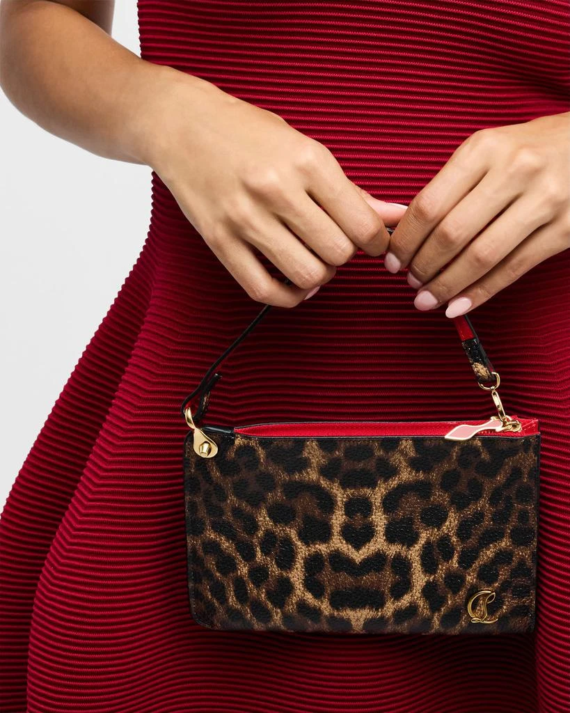 Christian Louboutin Leopard-Print Leather Pouch Bag 4