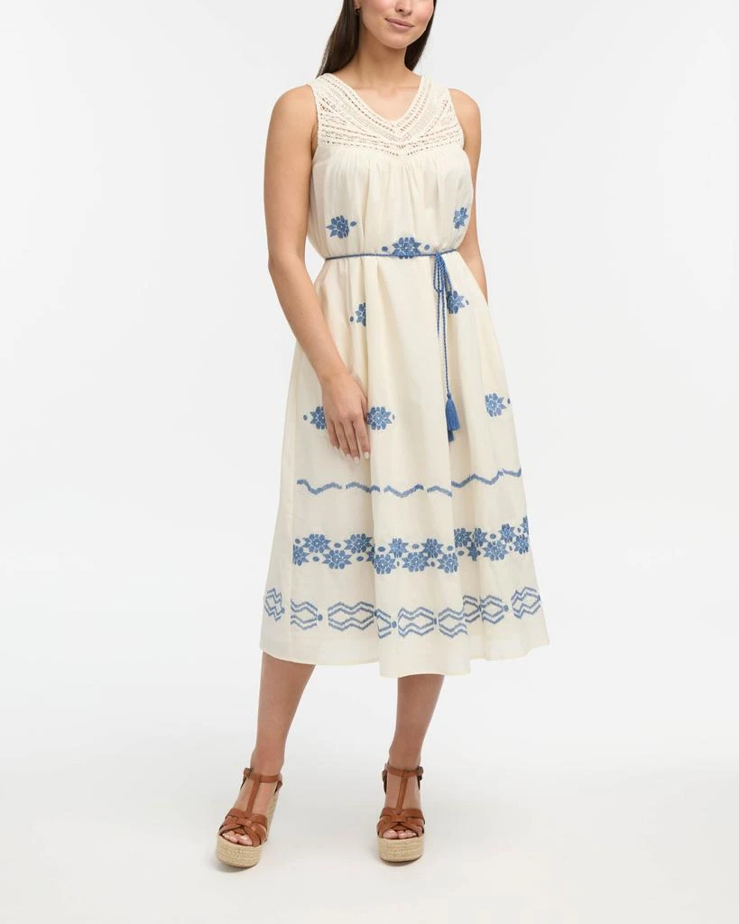 Ellen Tracy Women’s Crochet Embroidered Maxi Dress 1