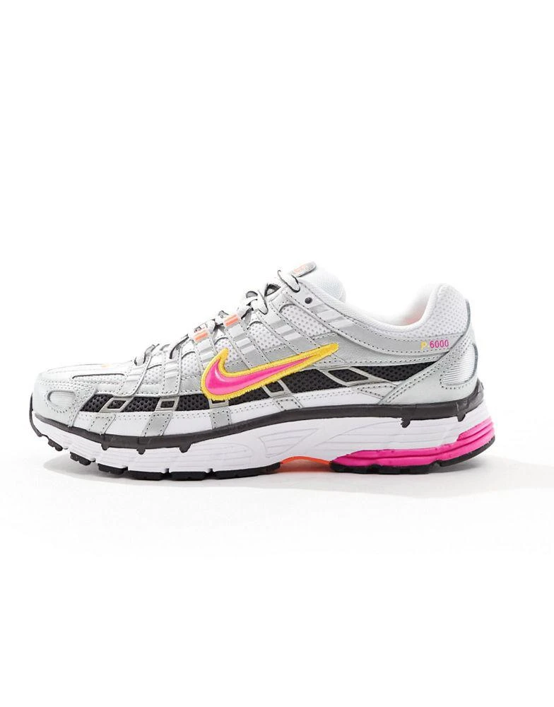 NIKE Nike P-6000 unisex trainers in white and laser pink 2