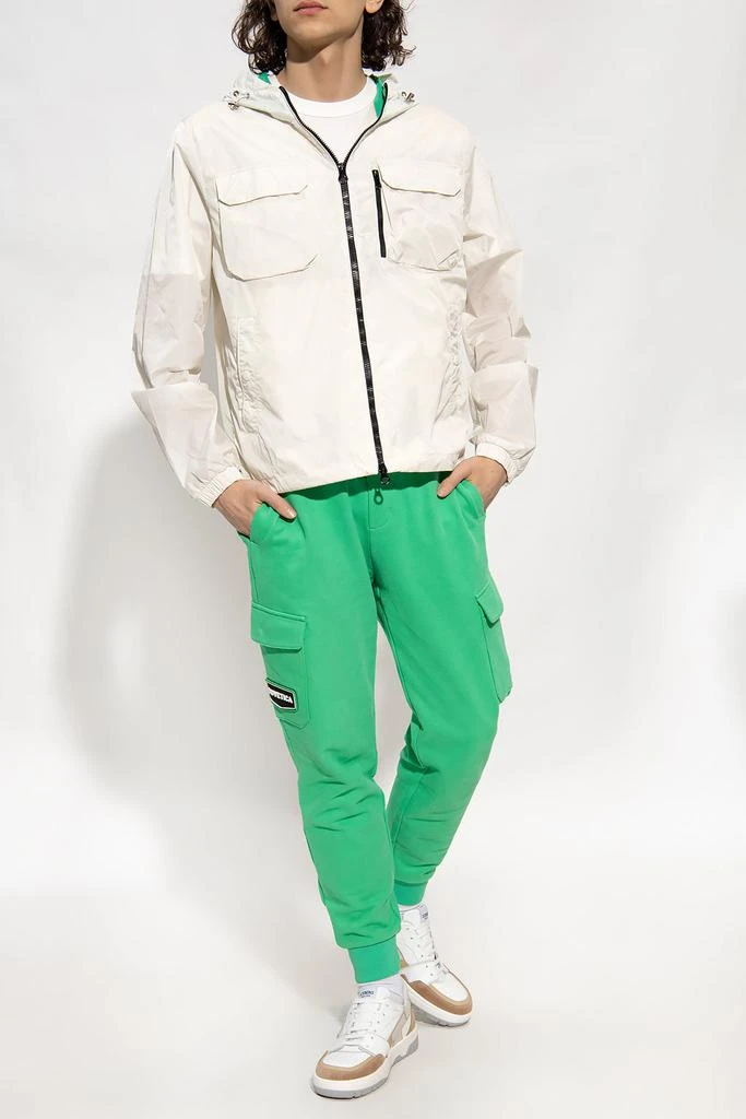 DUVETICA New Mens Hooded White Windbreaker Zip Up Jacket 2