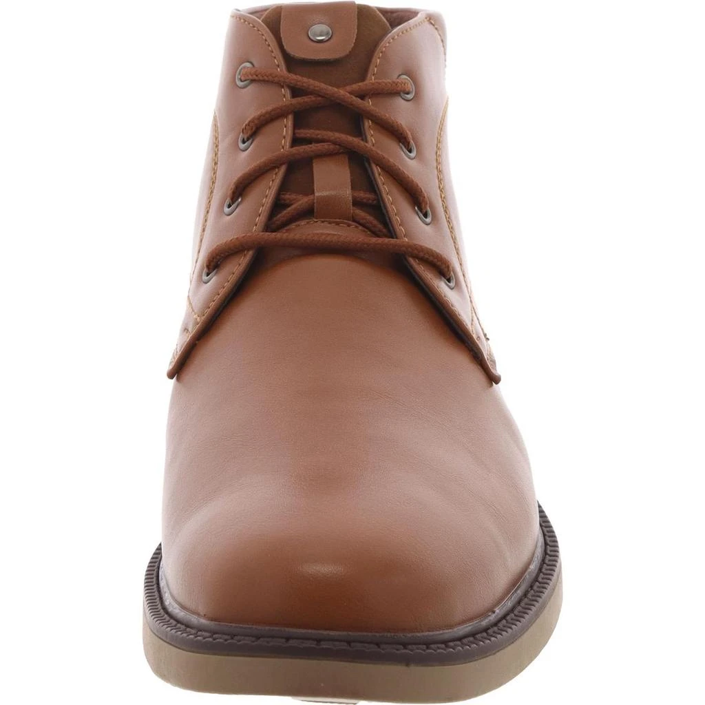 Aston Marc Morken Mens Lace-Up Faux Leather Chukka Boots 3