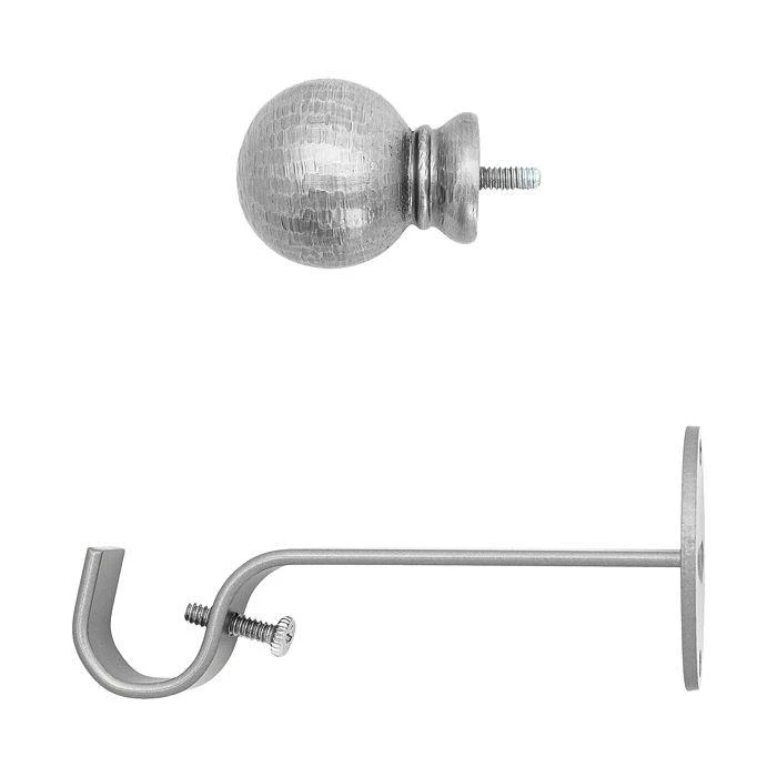 Elrene Home Fashions Farmhouse Ball Single Curtain Rod, 86"-120" 6