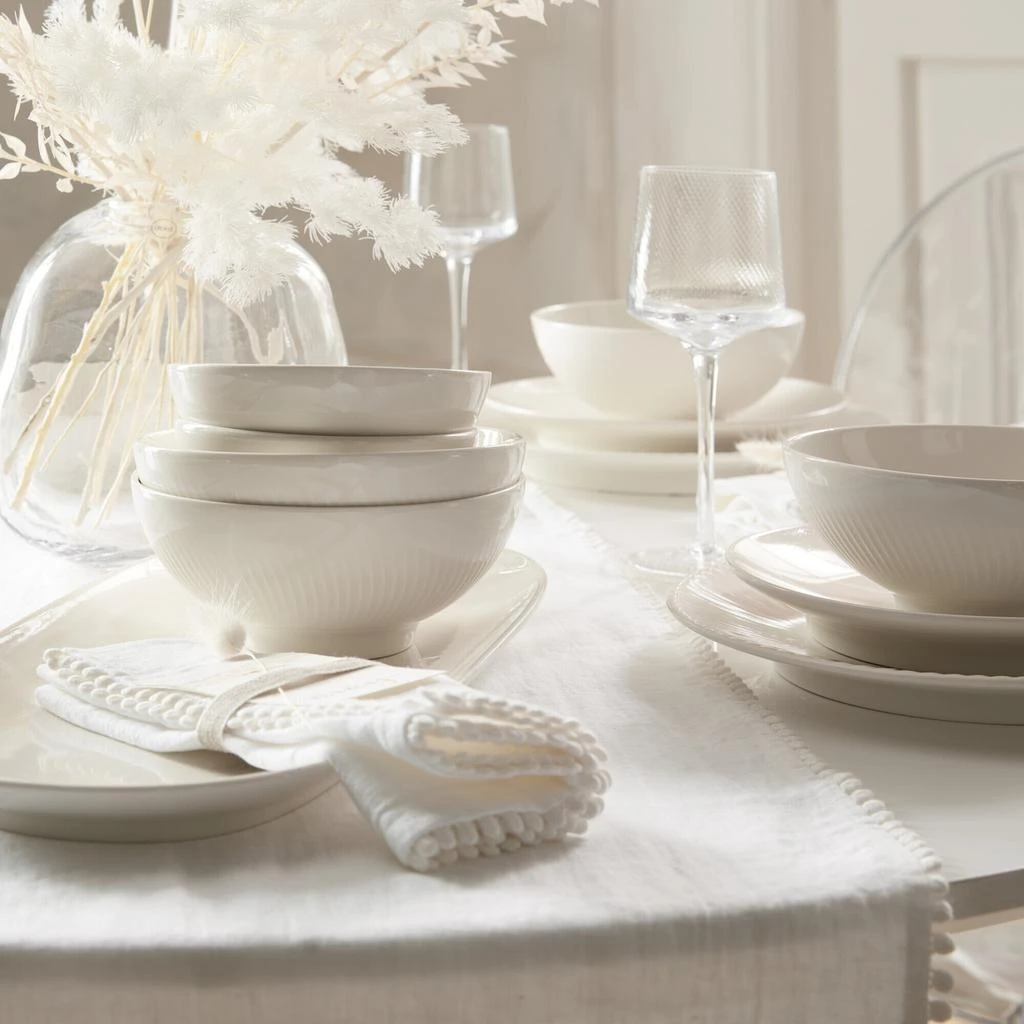 DENBY Denby porcelain arc white set of 4 medium plates 4