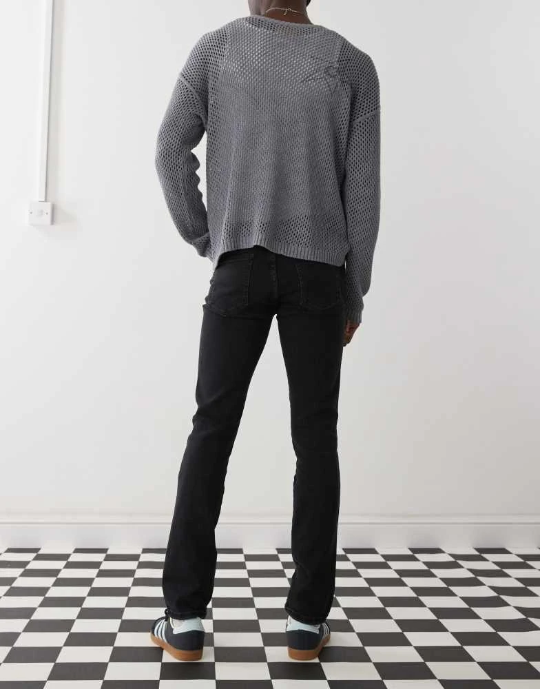 Dr Denim Dr Denim Snap mid waist slim fit jeans in black mist wash 2