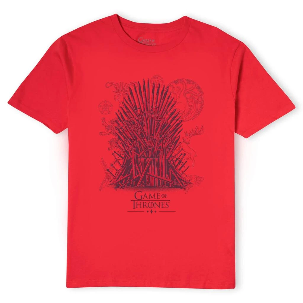 Original Hero Game of Thrones The Iron Throne Men's T-Shirt - Red 1