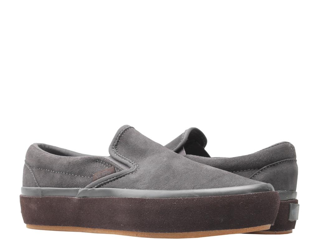 Vans Classic Slip On Platform Suede Outsole Asphalt Low Top Sneaker VN0A3JEZQFA