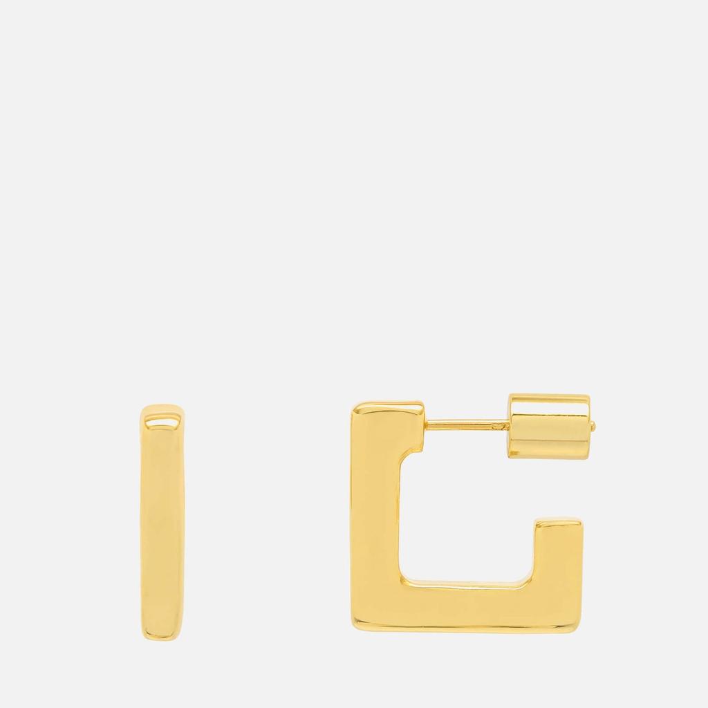 ESTELLA BARTLETT Estella Bartlett Square Gold-Tone Hoop Earrings