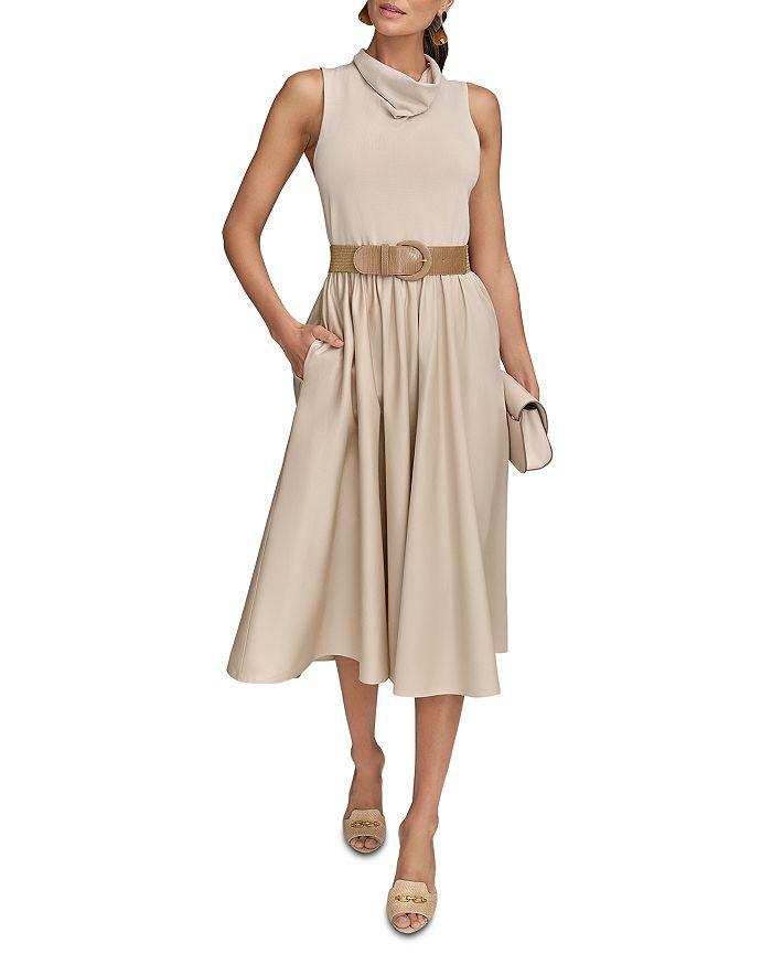 Donna Karan Women's Straight-Neck Chiffon-Sash Gown - Free