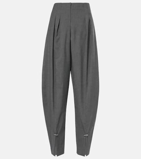 Mugler Wool barrel-leg pants 1