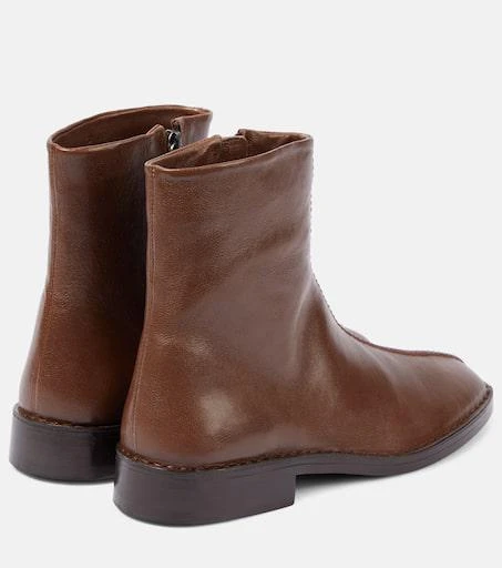 Lemaire Piped Zipped leather ankle boots 2