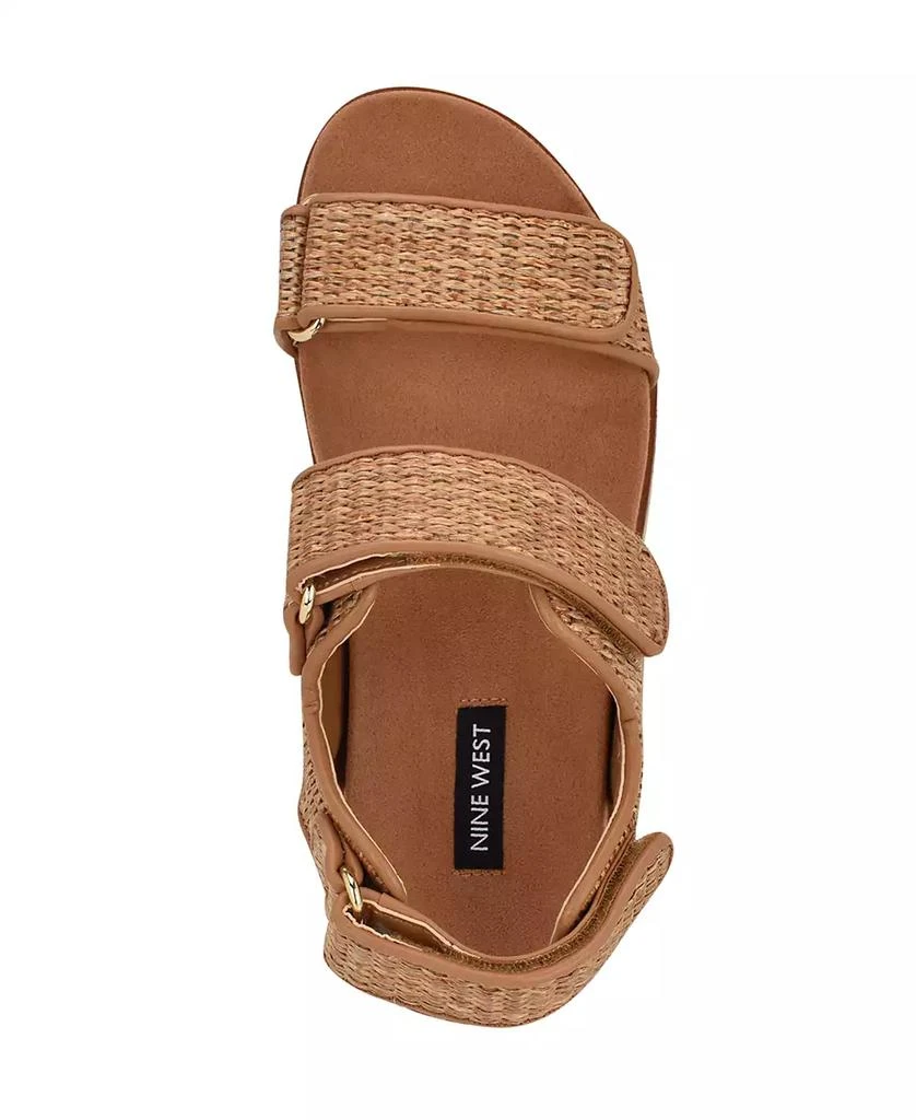 Nine West Women's Heavin Woven Platform Wedge Sandals 4