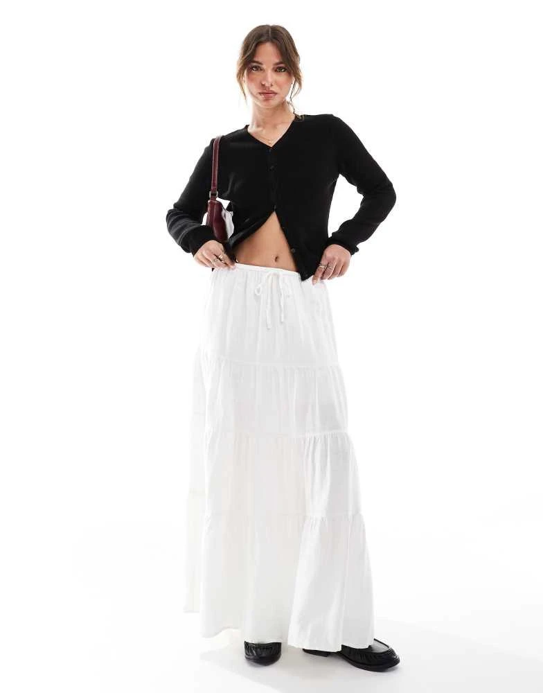 Cotton:On Cotton:On Haven tiered maxi skirt in white 1